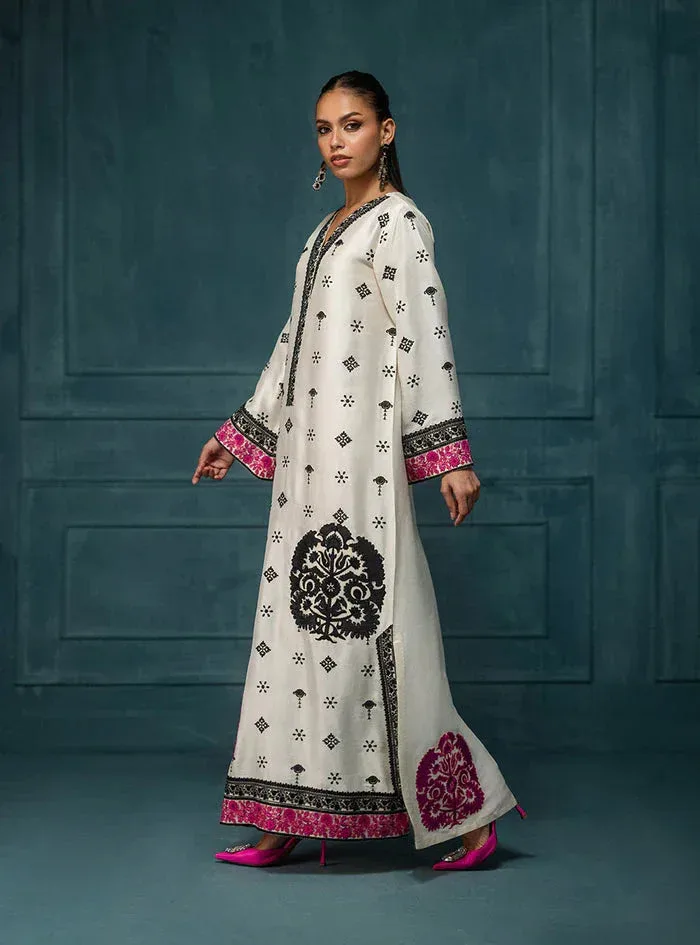 Zainab Chottani Luxe Edit 25 White Raw Silk – view 3 – Poshaq