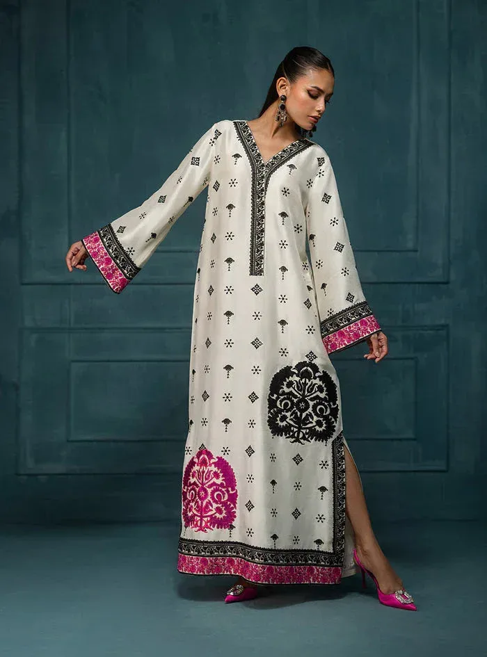 Zainab Chottani Luxe Edit 25 White Raw Silk – view 4 – Poshaq
