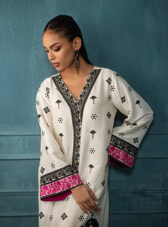 Zainab Chottani Luxe Edit 25 White Raw Silk – view 5 – Poshaq
