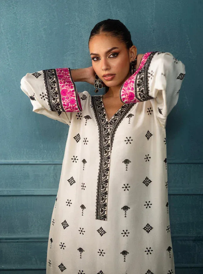 Zainab Chottani Luxe Edit 25 White Raw Silk – view 6 – Poshaq