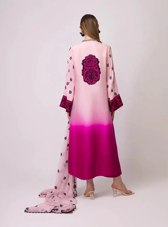 Zainab Chottani Luxe Edit 25 Lavender Pinocchio Raw Silk – view 2 – Poshaq