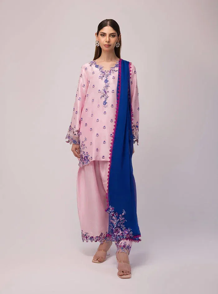 Zainab Chottani Luxe Edit 25 Lavender Pinocchio Raw Silk – view 4 – Poshaq