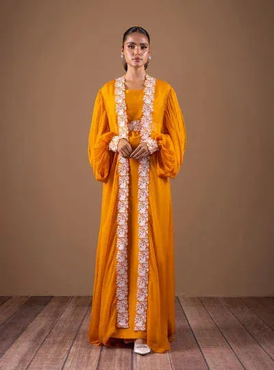 Zainab Chottani The Kaftan Edit Orange Chiffon – view 1 – Poshaq