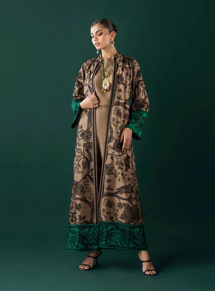 Zainab Chottani The Kaftan Edit Coffee Viscose – view 1 – Poshaq