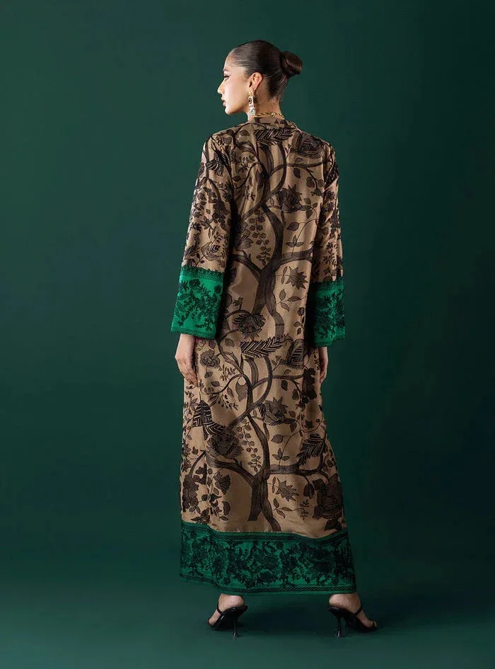 Zainab Chottani The Kaftan Edit Coffee Viscose – view 2 – Poshaq