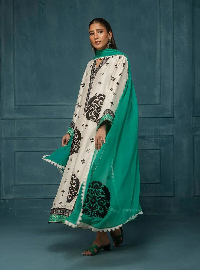Zainab Chottani Luxe Edit 25 Off White Raw Silk – view 3 – Poshaq