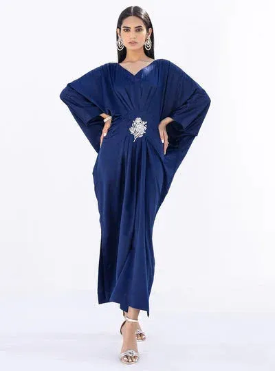 Zainab Chottani The Kaftan Edit Blue Silk – view 1 – Poshaq