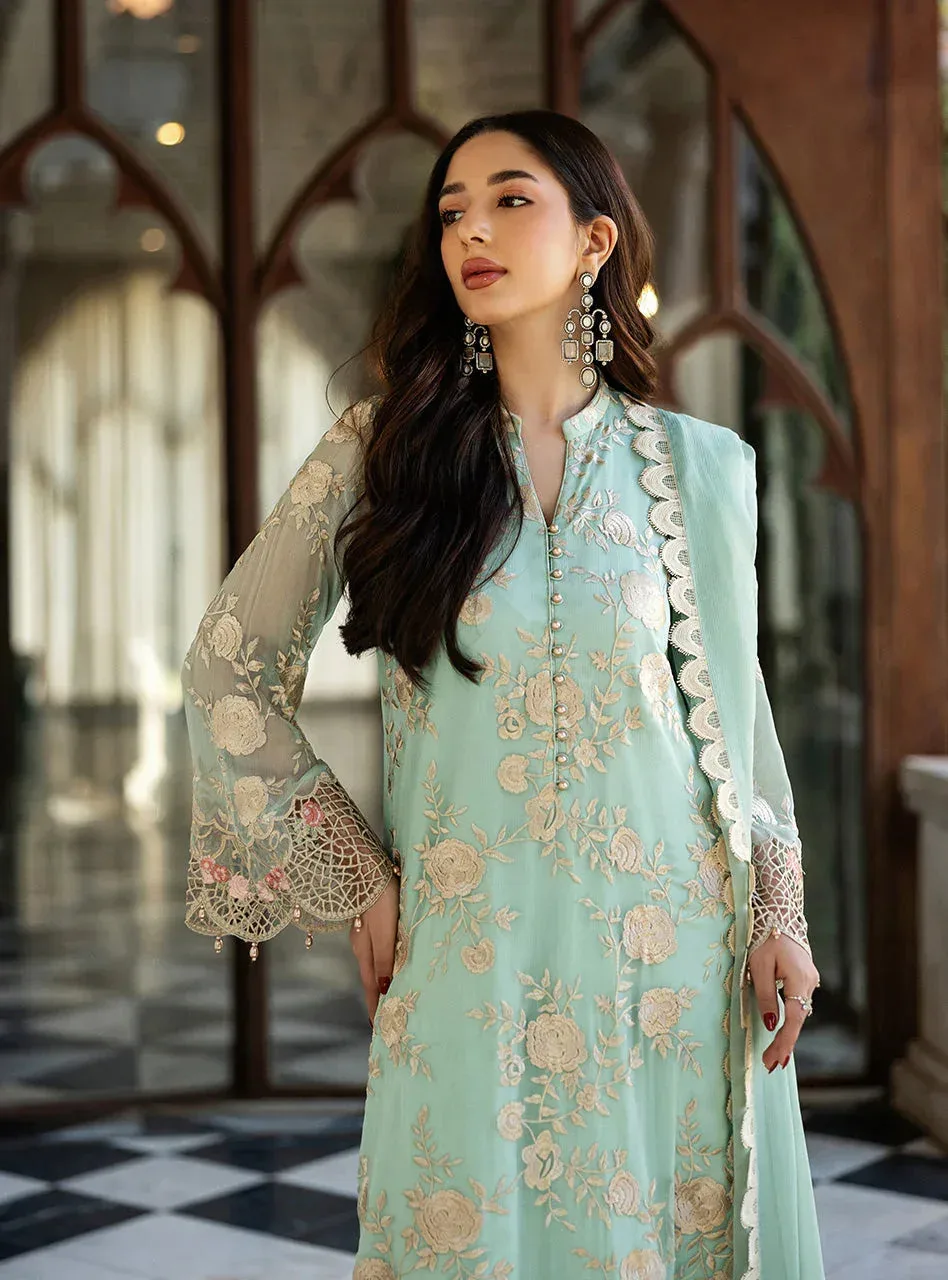 Zainab Chottani Ramadan Edit 25 Mint Green Chiffon – view 3 – Poshaq