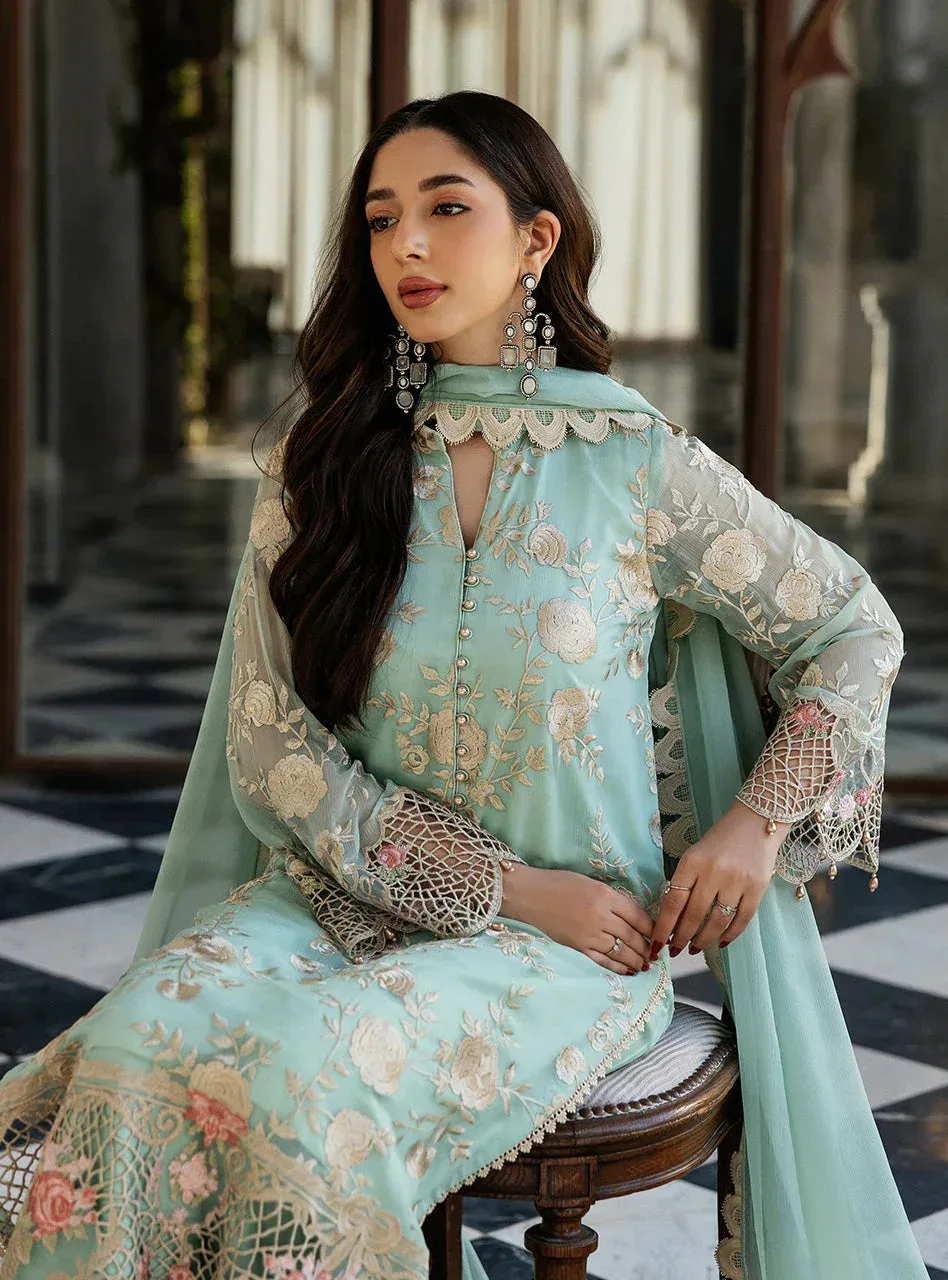 Zainab Chottani Ramadan Edit 25 Mint Green Chiffon – view 4 – Poshaq