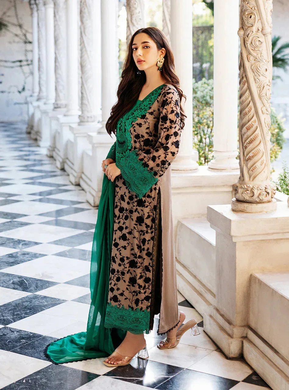 Zainab Chottani Ramadan Edit 25 Coffee Chiffon – view 2 – Poshaq