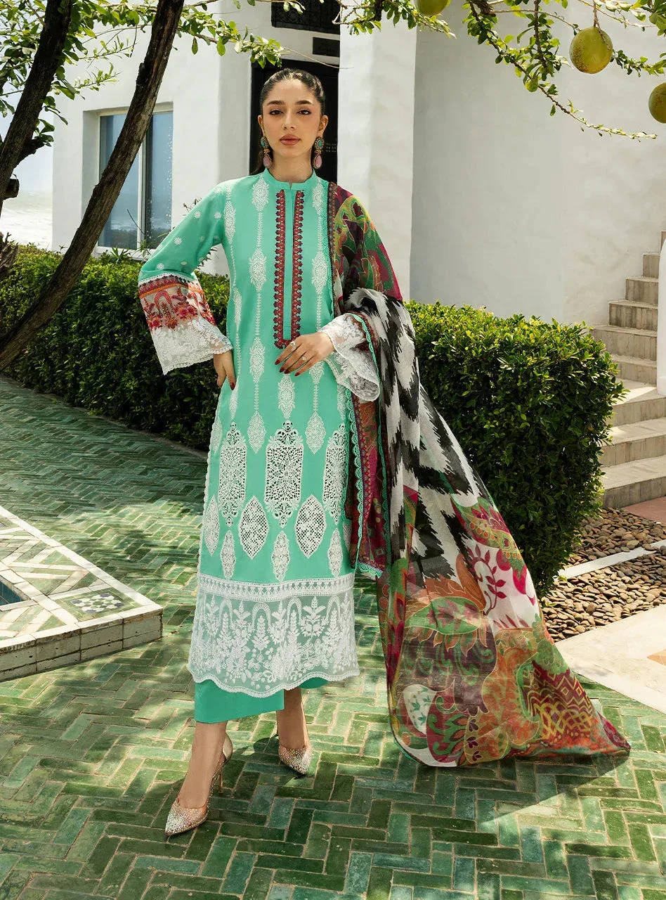 Zainab Chottani Chikankari 25 Mint Green – view 1 – Poshaq