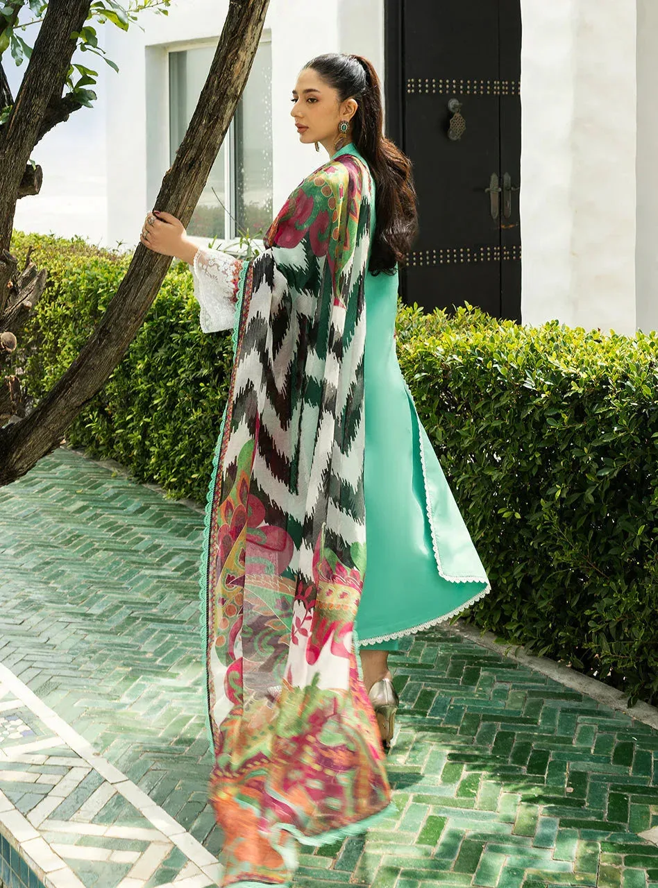 Zainab Chottani Chikankari 25 Mint Green – view 2 – Poshaq