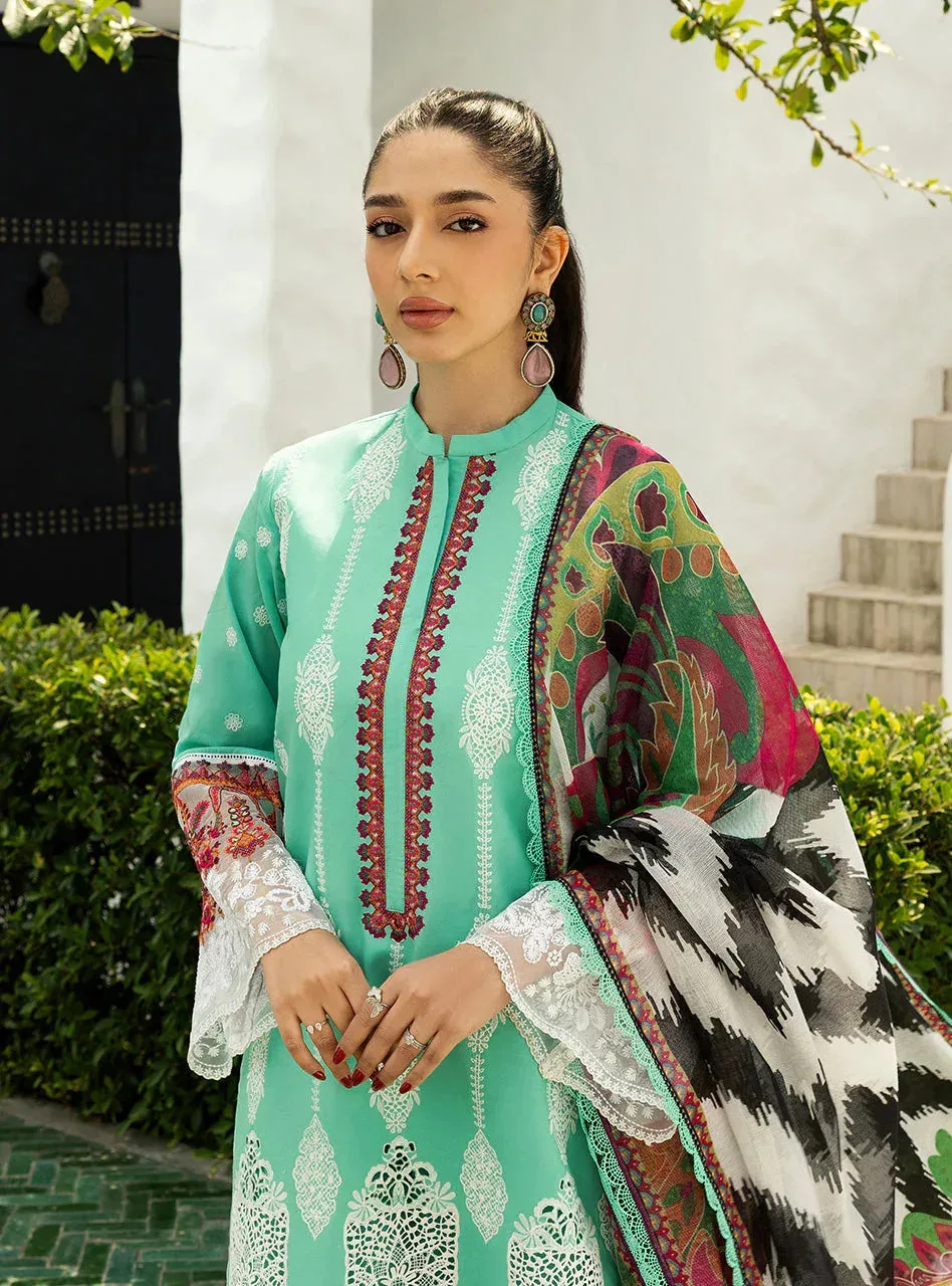 Zainab Chottani Chikankari 25 Mint Green – view 3 – Poshaq