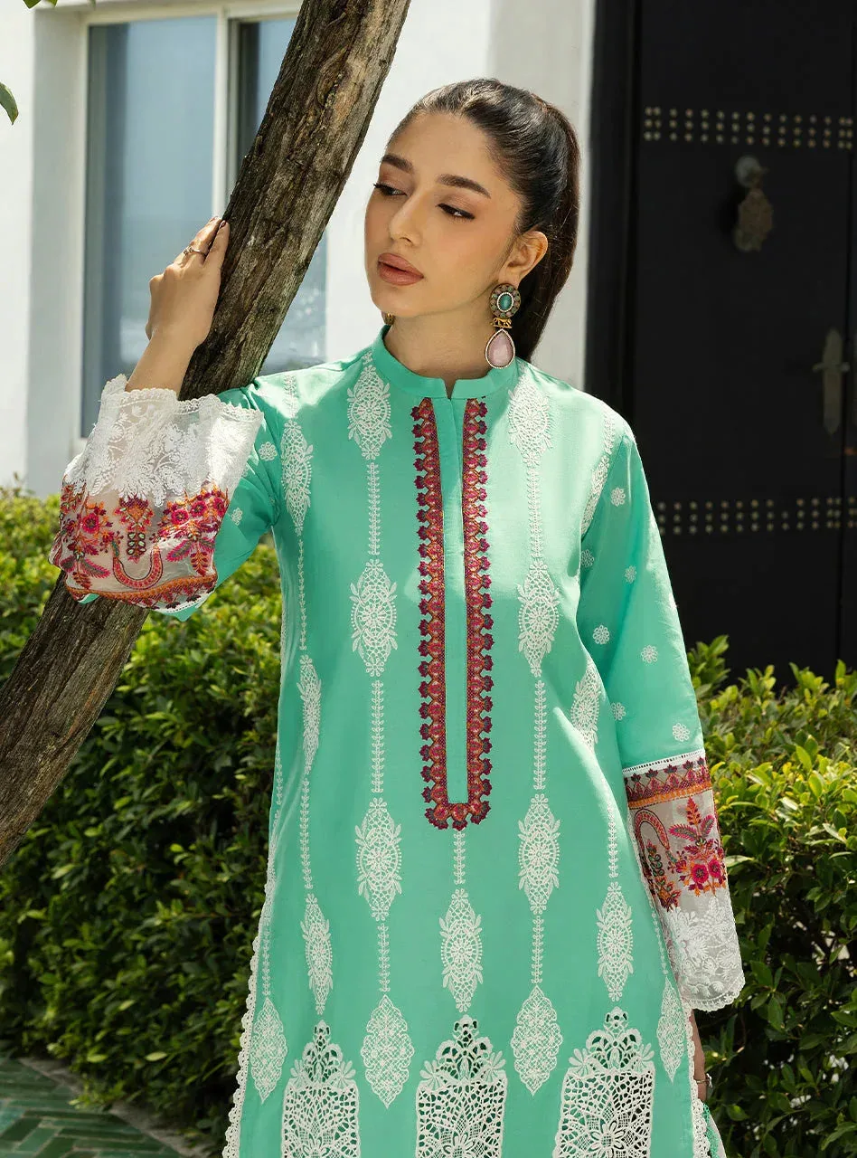 Zainab Chottani Chikankari 25 Mint Green – view 4 – Poshaq