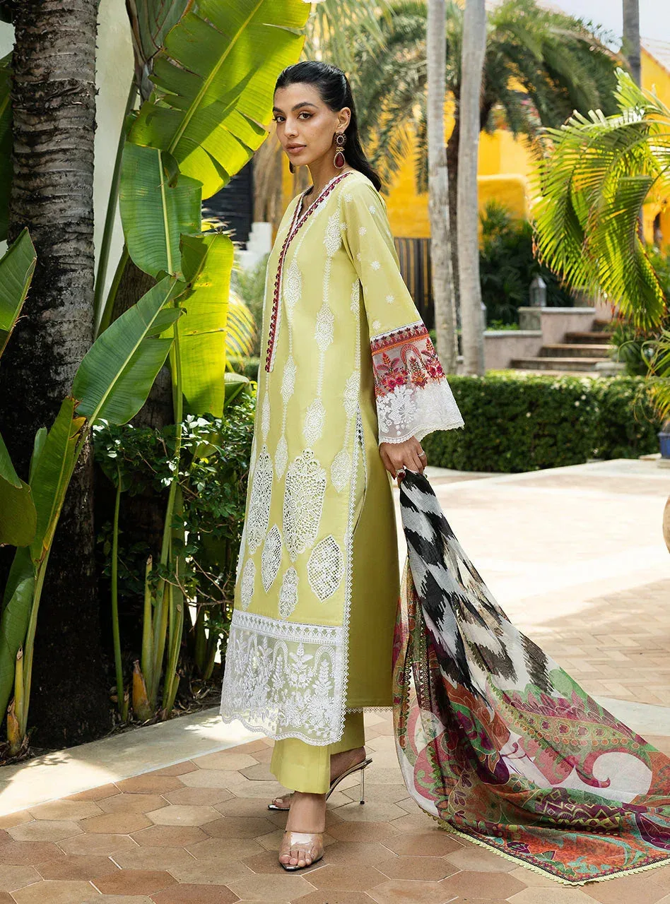 Zainab Chottani Chikankari 25 Lime – view 2 – Poshaq