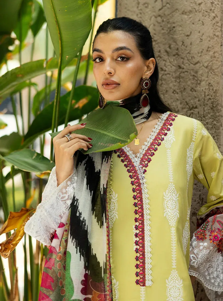 Zainab Chottani Chikankari 25 Lime – view 3 – Poshaq