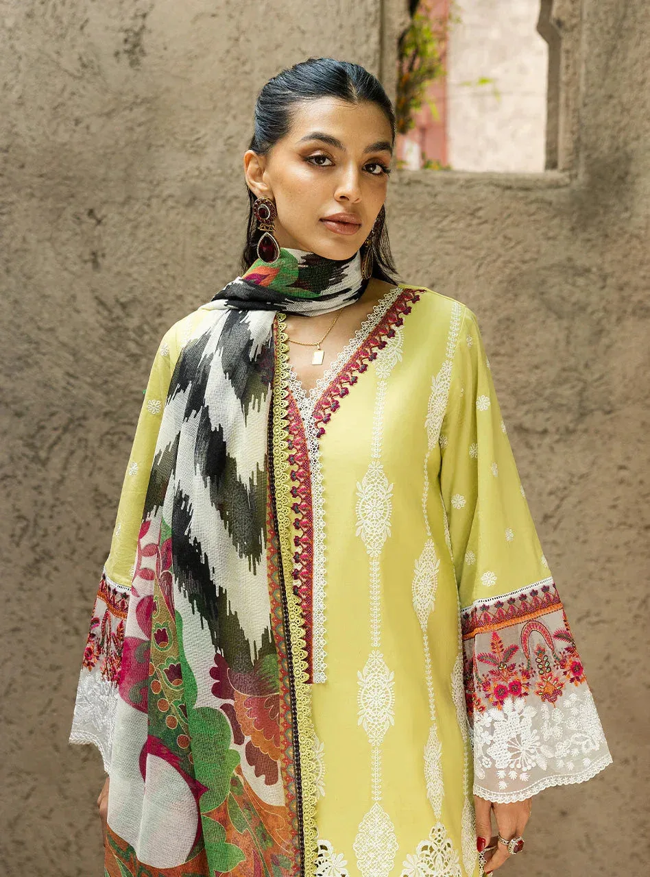 Zainab Chottani Chikankari 25 Lime – view 4 – Poshaq