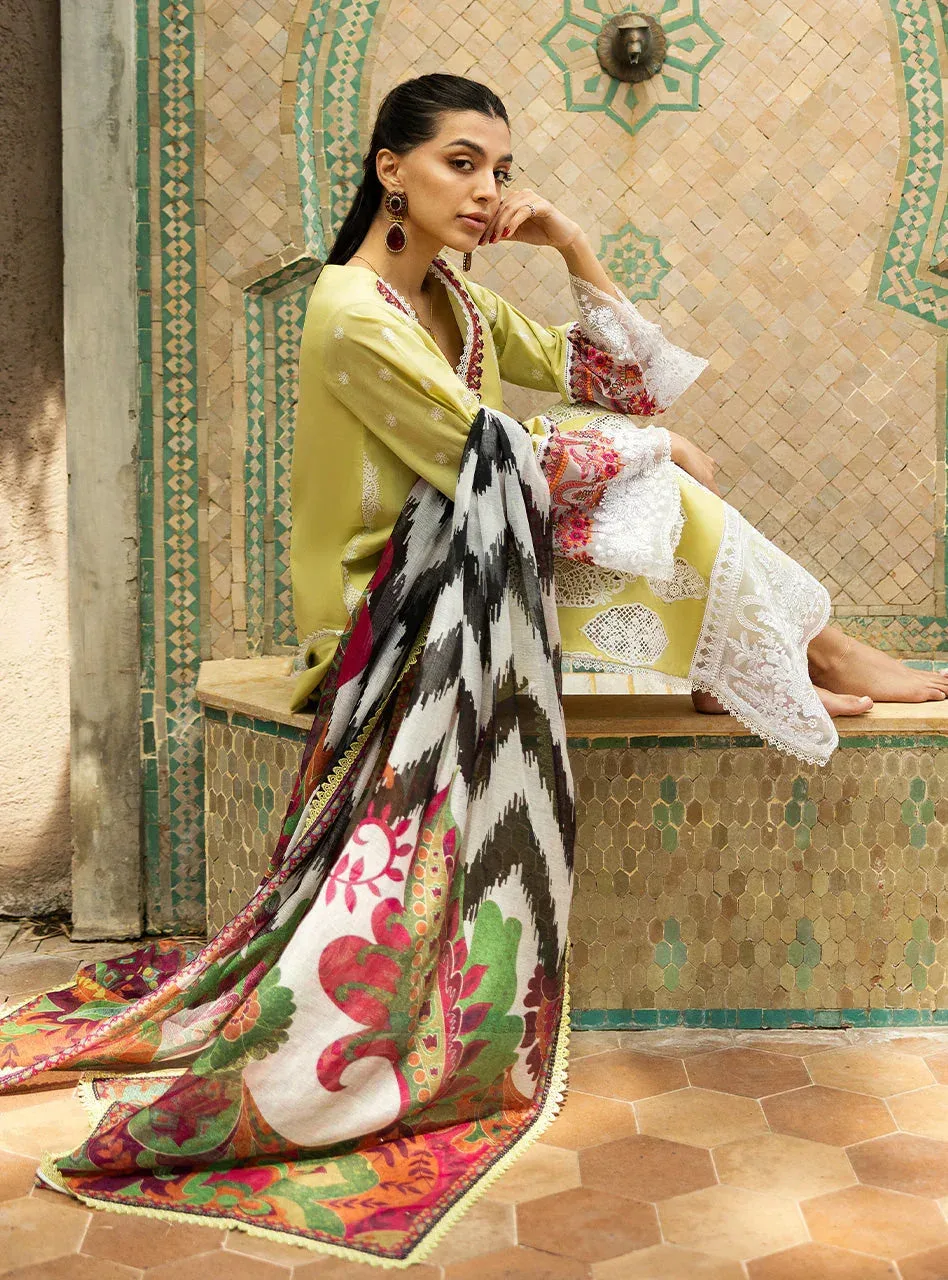 Zainab Chottani Chikankari 25 Lime – view 5 – Poshaq