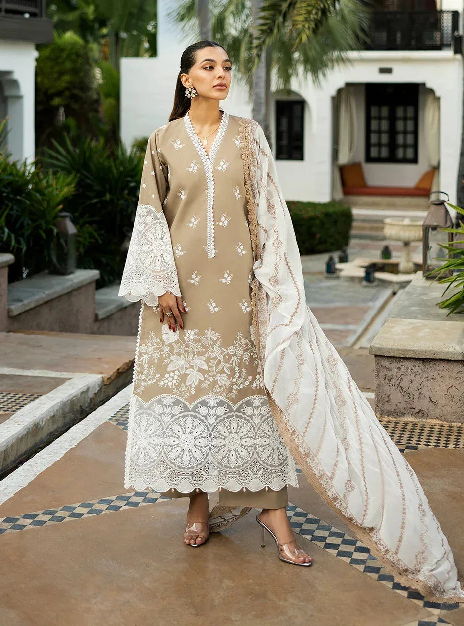 Zainab Chottani Chikankari 25 Sand Chiffon – view 1 – Poshaq