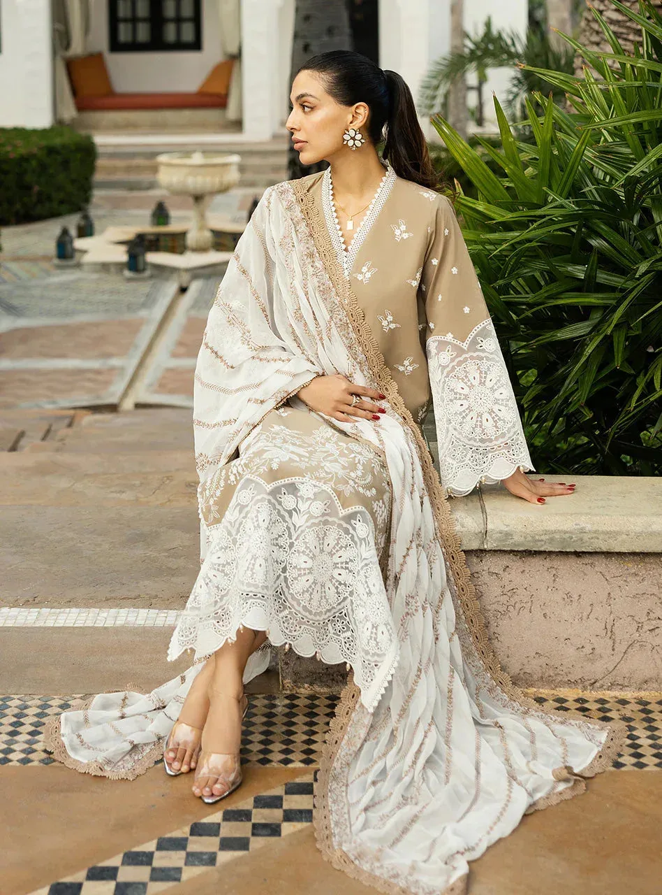 Zainab Chottani Chikankari 25 Sand Chiffon – view 5 – Poshaq