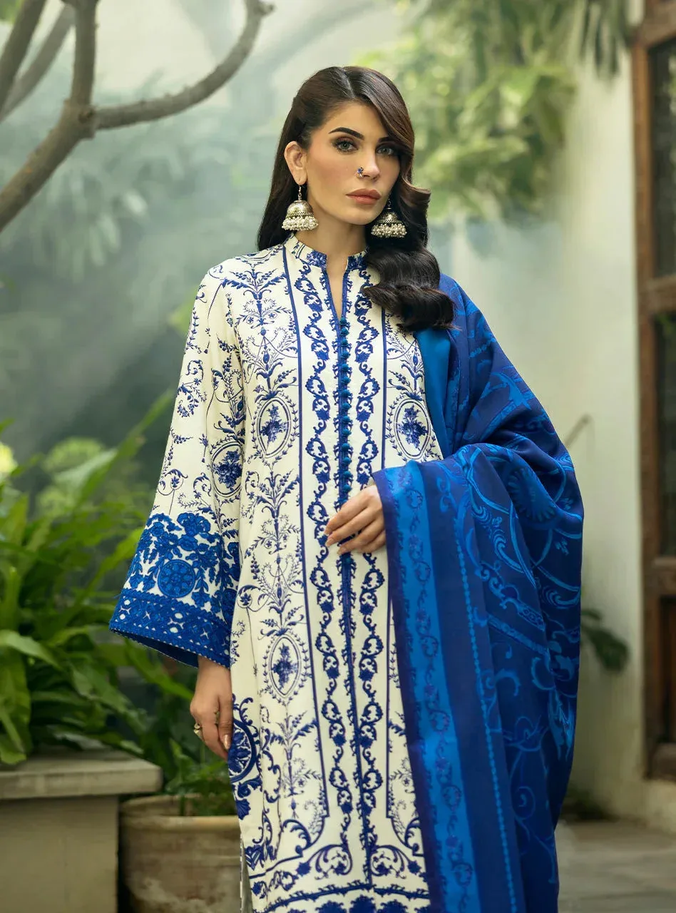 Zainab Chottani Winter Shawls 24 Ivory – view 6 – Poshaq