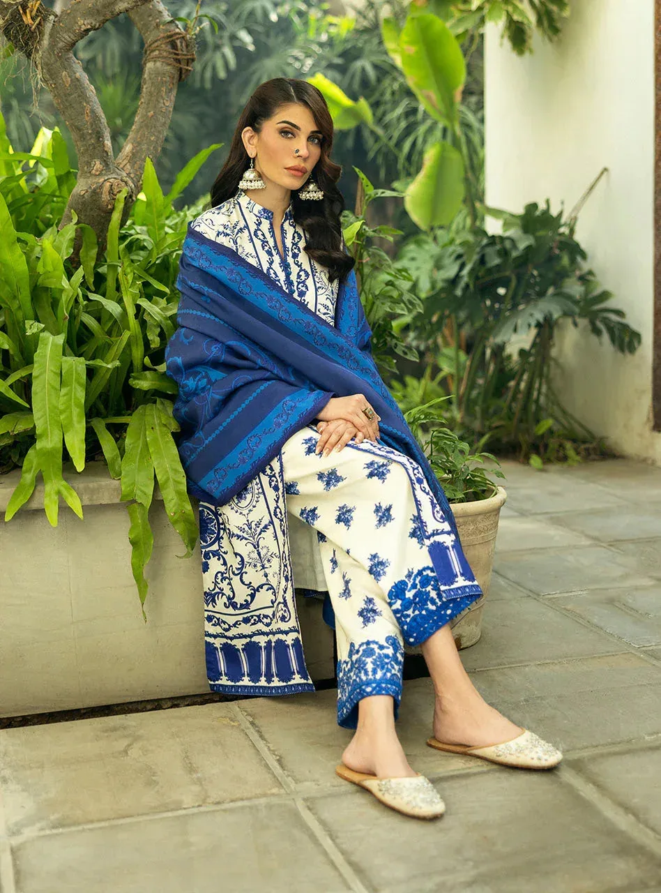 Zainab Chottani Winter Shawls 24 Ivory – view 7 – Poshaq