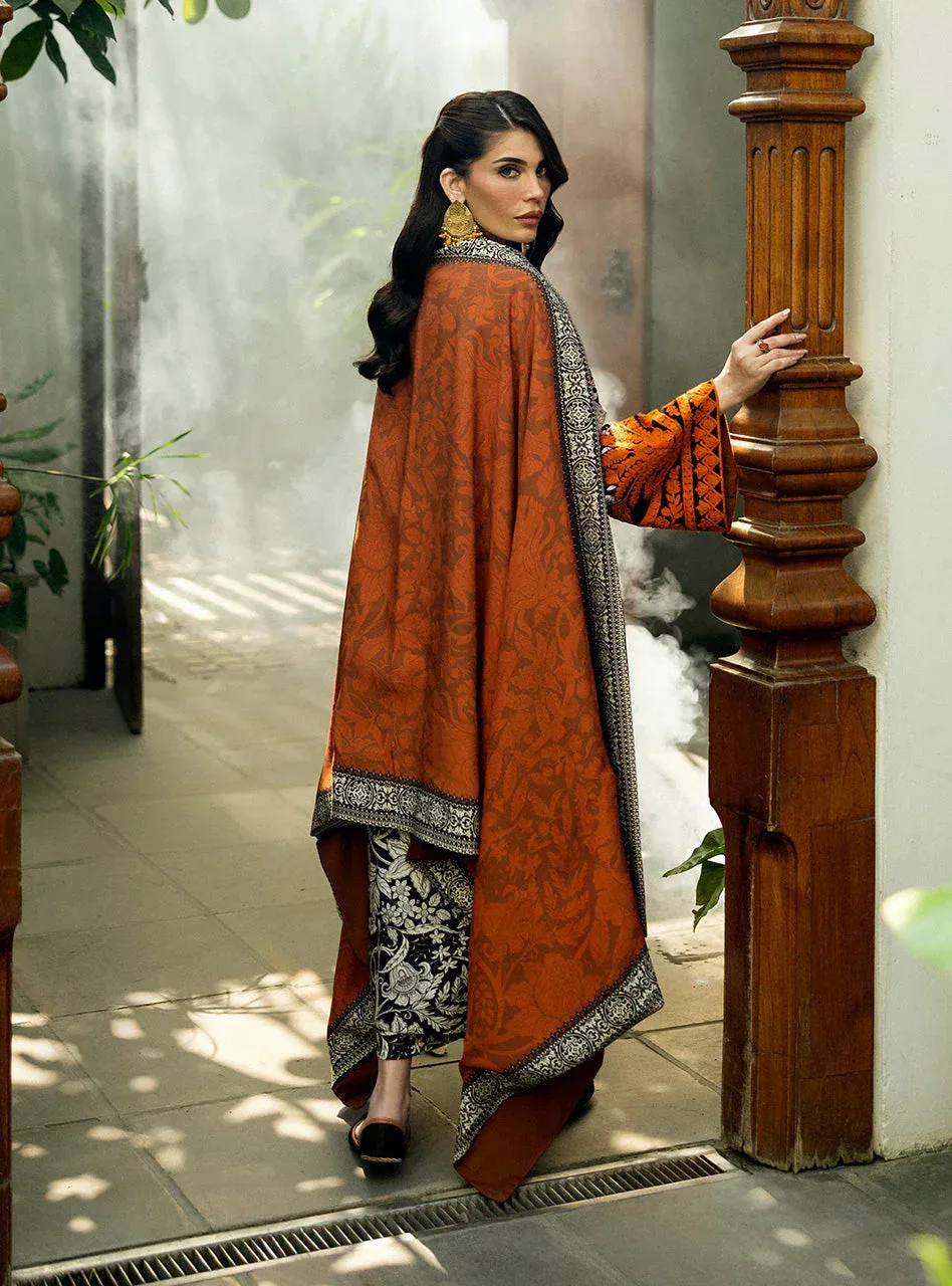 Zainab Chottani Winter Shawls 24 Black – view 2 – Poshaq