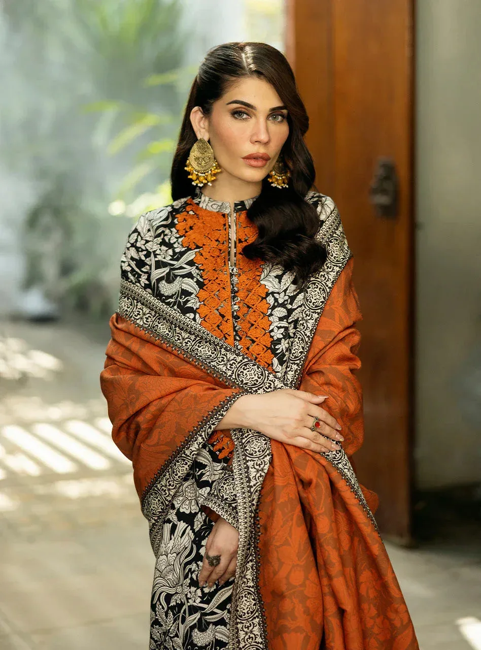 Zainab Chottani Winter Shawls 24 Black – view 5 – Poshaq