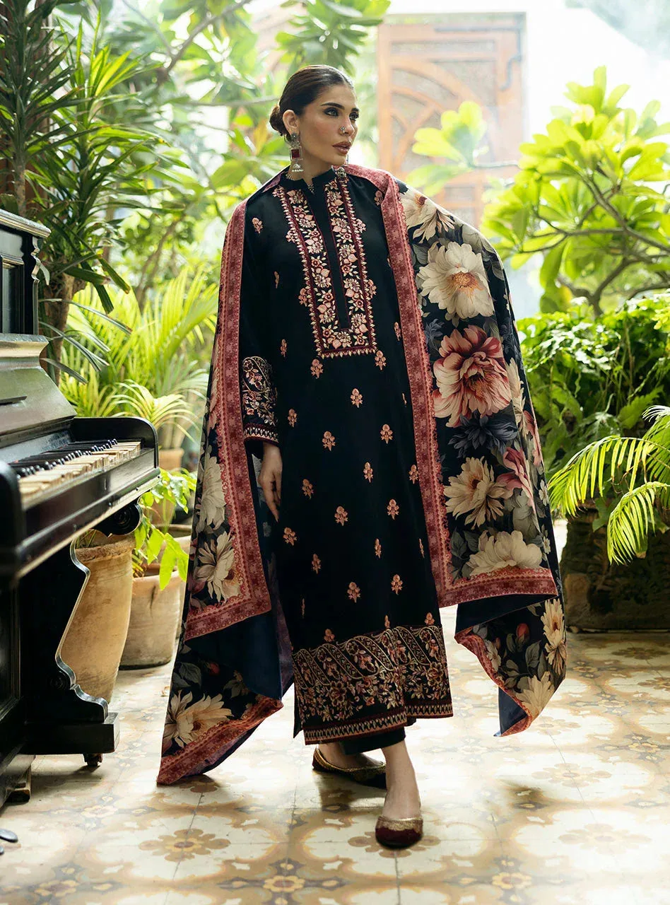 Zainab Chottani Winter Shawls 24 Black – view 4 – Poshaq