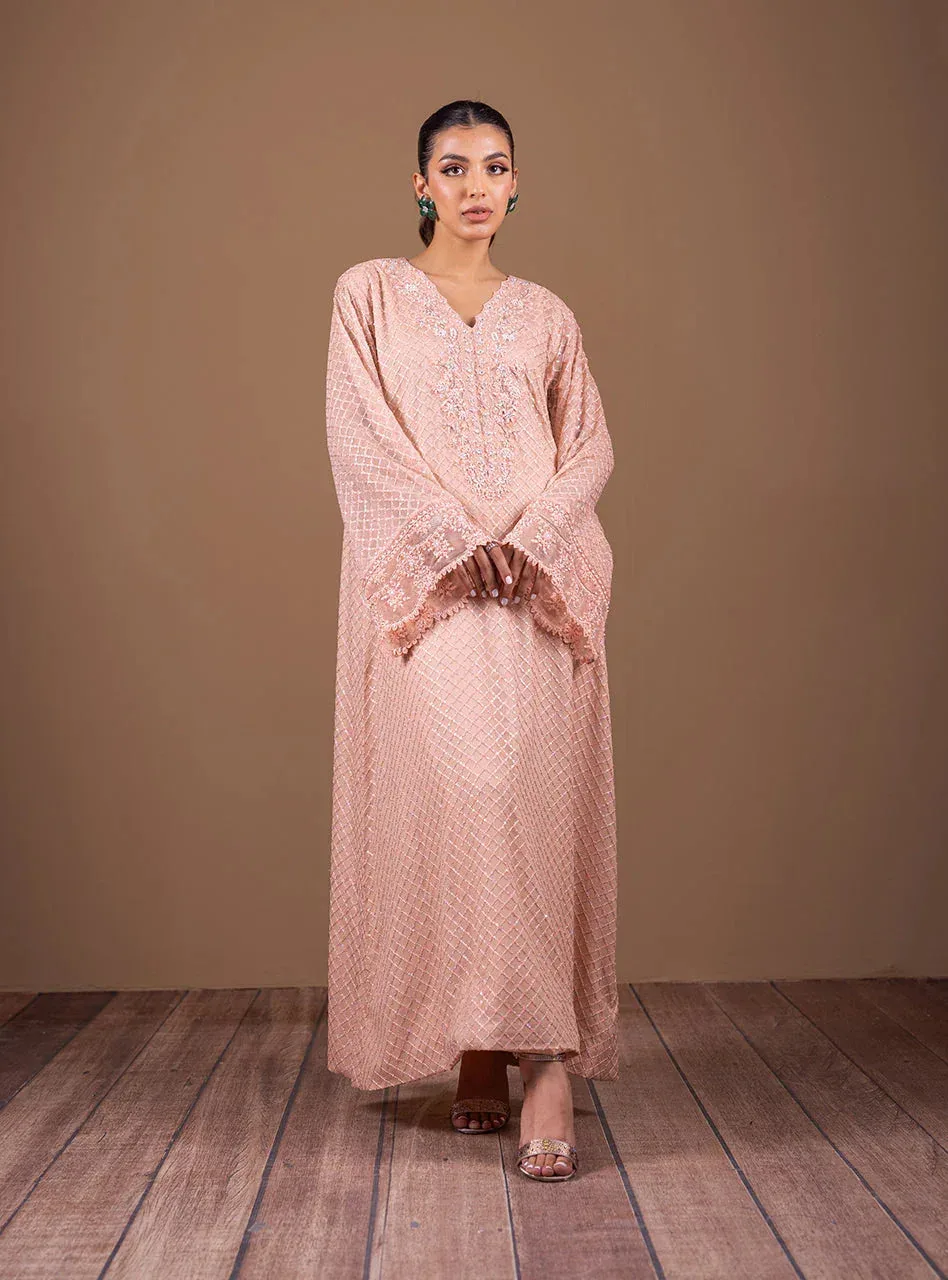 Zainab Chottani Semi Formals Pink Chiffon – view 1 – Poshaq