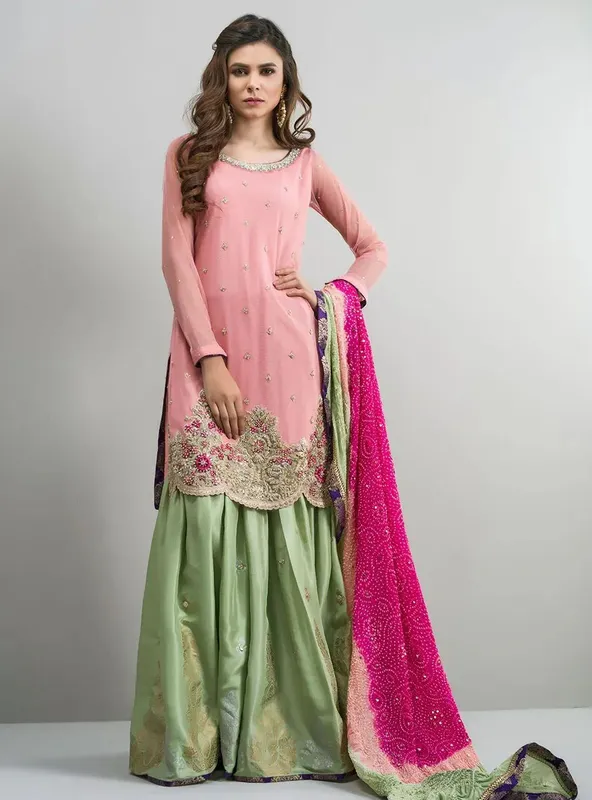 Zainab Chottani Semi Formals Silver Raw Silk – view 1 – Poshaq