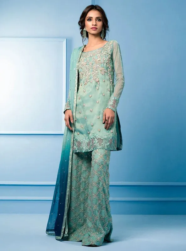 Zainab Chottani Semi Formals Silver – view 1 – Poshaq