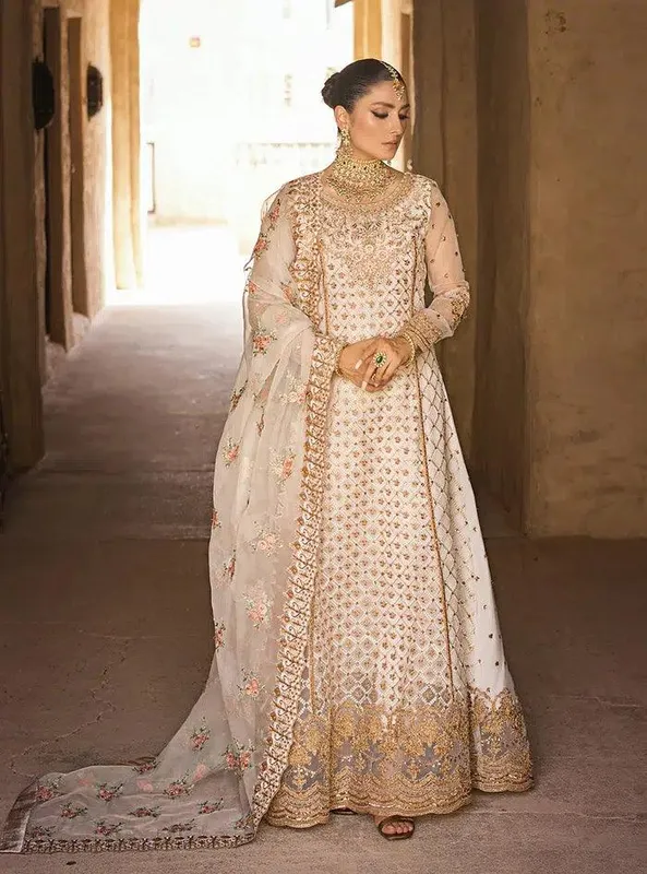 Zainab Chottani Wedding Festive 23 Off White Raw Silk – view 1 – Poshaq