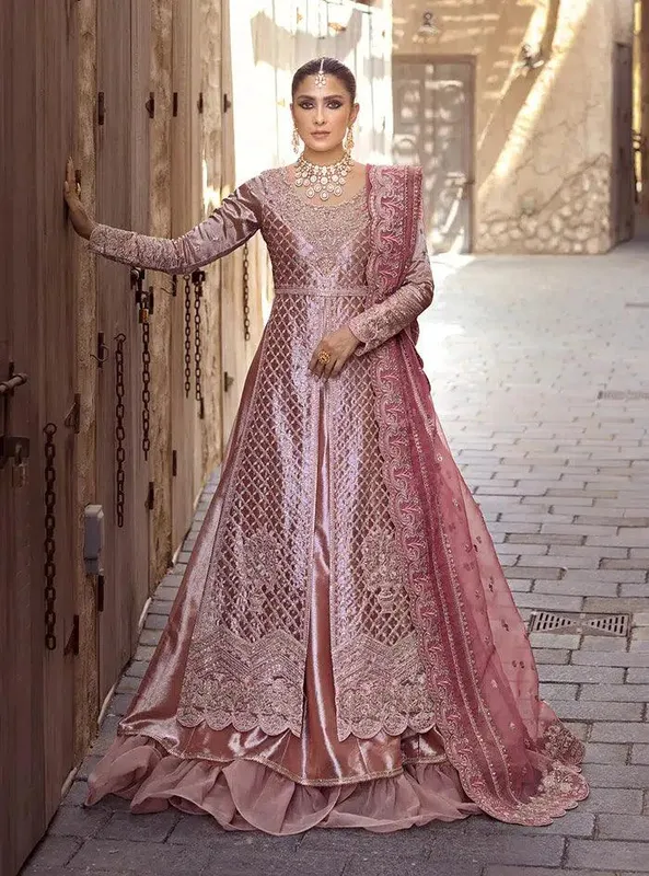 Zainab Chottani Wedding Festive 23 Pink Organza – view 1 – Poshaq