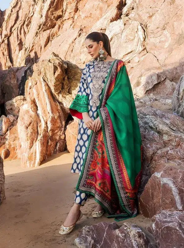 Zainab Chottani Winter Shawls Organza – view 1 – Poshaq