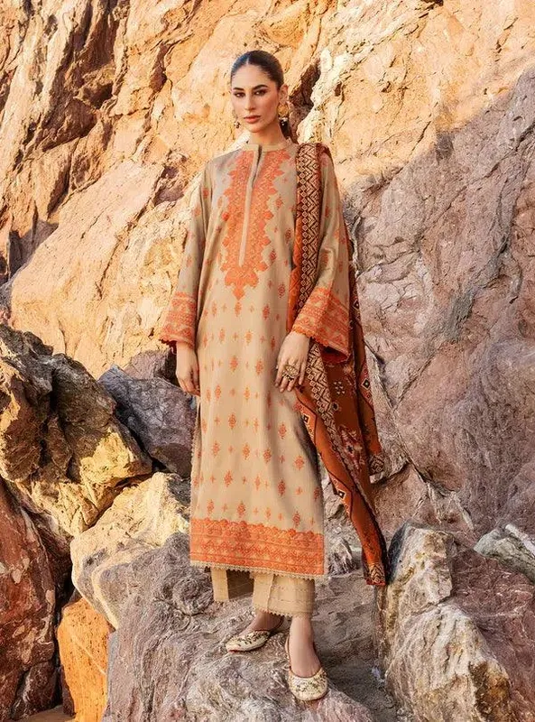 Zainab Chottani Winter Shawls Organza – view 1 – Poshaq