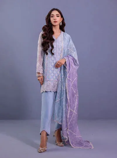 Zainab Chottani Eid Festive Vol 1 Lilac Chiffon – view 1 – Poshaq