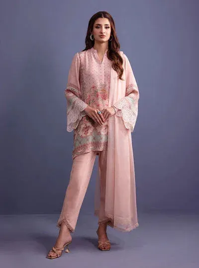 Zainab Chottani Eid Festive Vol 1 Pink Organza – view 1 – Poshaq