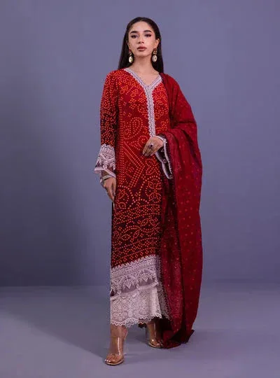 Zainab Chottani Eid Festive Vol 1 Maroon Raw Silk – view 1 – Poshaq