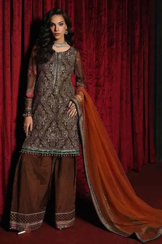 Charizma Aura Collection 25 Dark Brown Raw Silk – view 1 – Poshaq