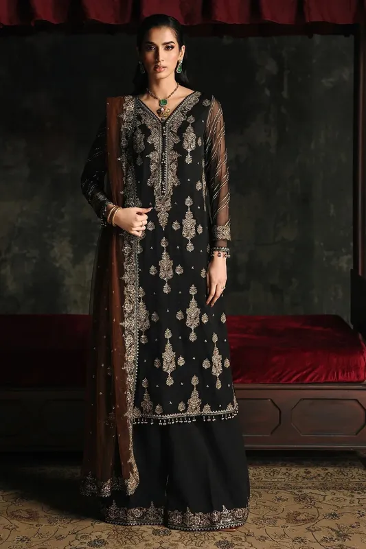 Charizma Aura Collection 25 Black Raw Silk – view 1 – Poshaq