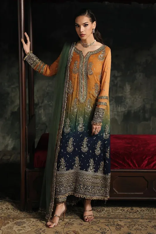 Charizma Aura Collection 25 Multi Raw Silk – view 1 – Poshaq