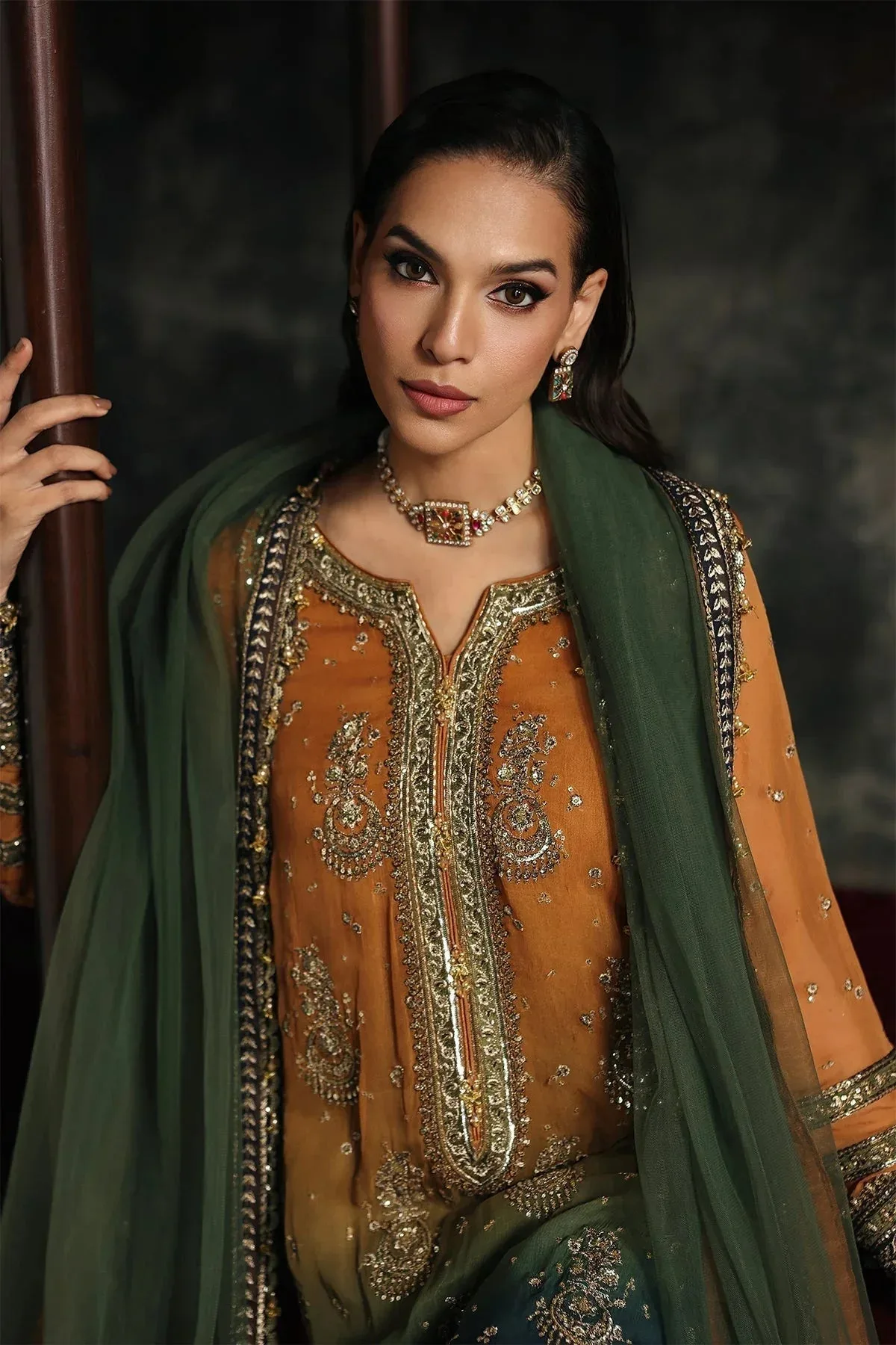 Charizma Aura Collection 25 Multi Raw Silk – view 2 – Poshaq