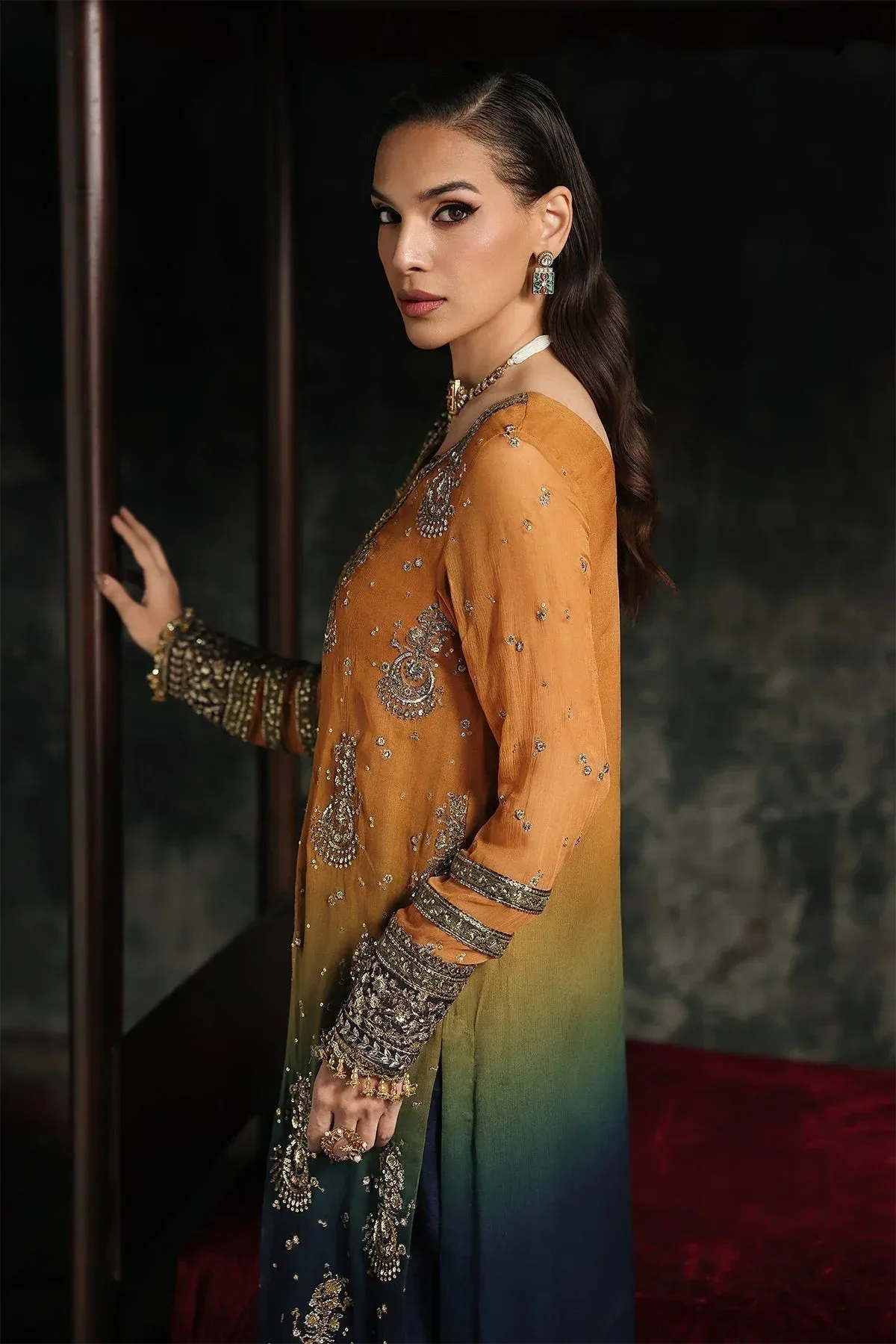 Charizma Aura Collection 25 Multi Raw Silk – view 3 – Poshaq