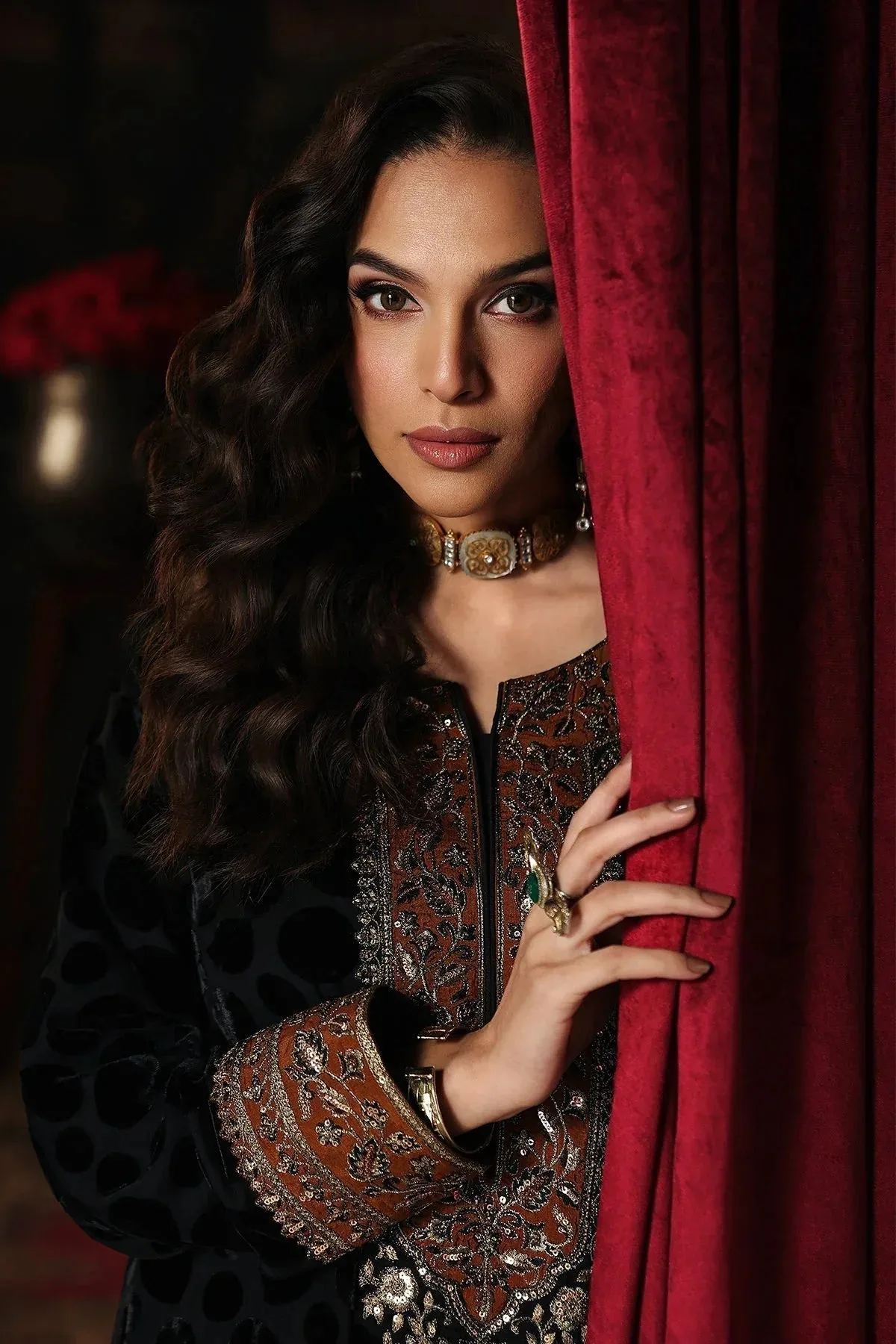 Charizma Signora Velvet Black Chiffon – view 4 – Poshaq