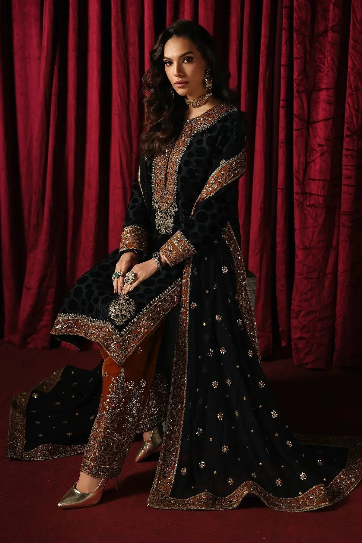 Charizma Signora Velvet Black Chiffon – view 6 – Poshaq