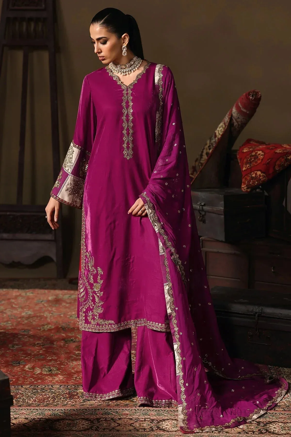 Charizma Signora Velvet 25 Magenta Chiffon – view 1 – Poshaq