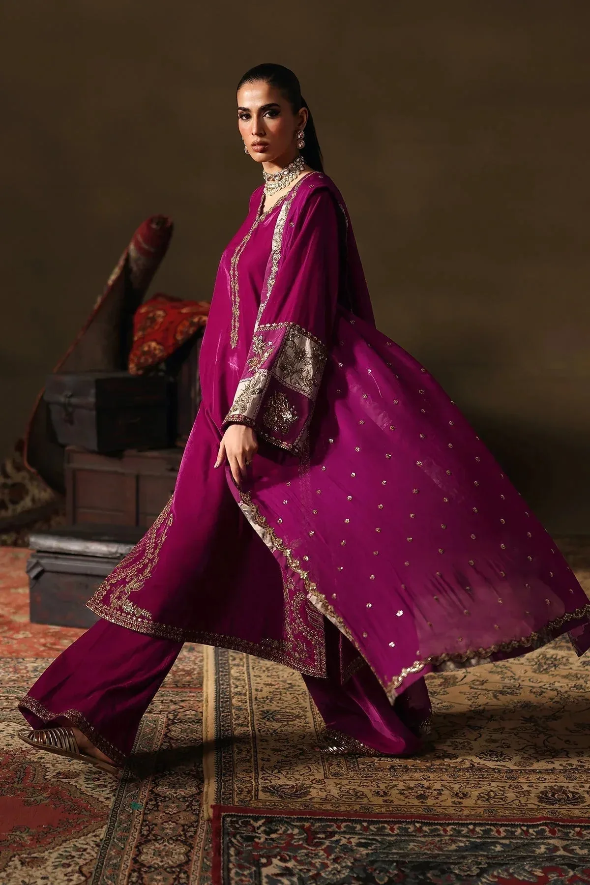 Charizma Signora Velvet 25 Magenta Chiffon – view 4 – Poshaq