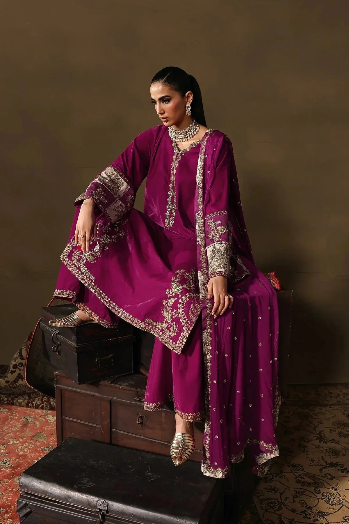 Charizma Signora Velvet 25 Magenta Chiffon – view 5 – Poshaq