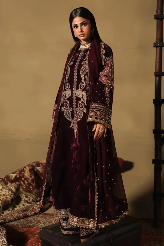 Charizma Signora Velvet 25 Burgundy Chiffon – view 1 – Poshaq